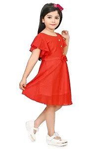 Girls Beautiful Funky Cotton Blend Frock For Festive  Party Wear-thumb3