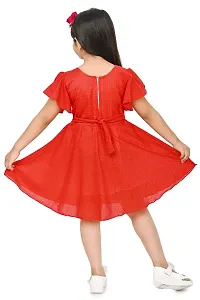 Girls Beautiful Funky Cotton Blend Frock For Festive  Party Wear-thumb1