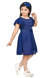 Girls Beautiful Funky Cotton Blend Frock For Festive  Party Wear-thumb3