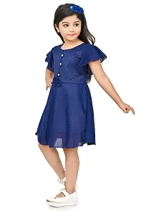 Girls Beautiful Funky Cotton Blend Frock For Festive  Party Wear-thumb4