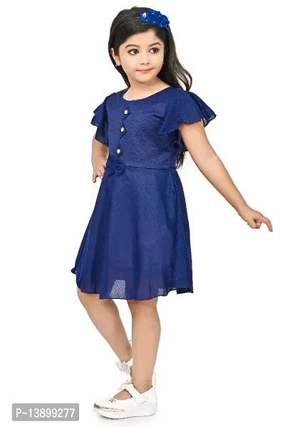 Girls Beautiful Funky Cotton Blend Frock For Festive  Party Wear-thumb5