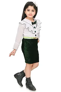 Girls Unique Airhostess Design Silk Blend Frock For Festive  Party Wear-thumb4