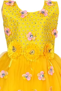 Girls Beautiful Funky Net Frock For Festive  Party Wear-thumb2