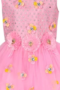 Girls Beautiful Funky Net Frock For Festive  Party Wear-thumb2