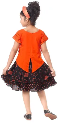 Girls Unique Cotton Blend Two Part Frock For Festive  Party Wear-thumb1