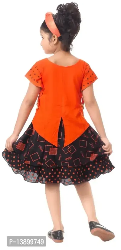 Girls Unique Cotton Blend Two Part Frock For Festive  Party Wear-thumb2