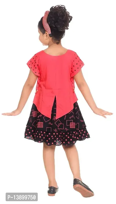 Girls Unique Cotton Blend Two Part Frock For Festive  Party Wear-thumb3