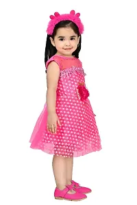 Girls Beautiful Kidos Net Frock For Festive  Party Wear-thumb1