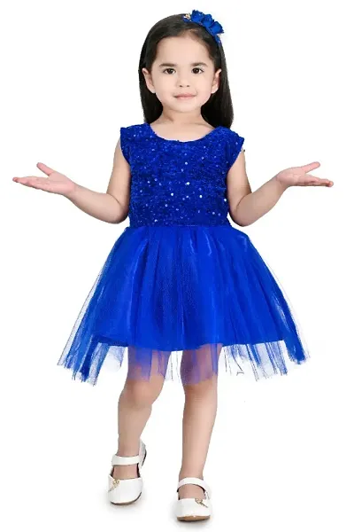 Girls Funky Cutei Silk Blend Frock For Festive Party Wear