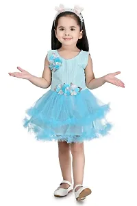 Baby Girls Funky Fashionable Silk Blend Frock For Festive  Party Wear-thumb2