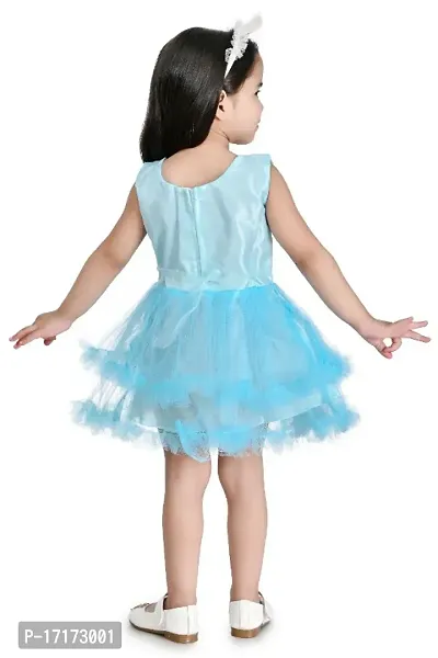 Baby Girls Funky Fashionable Silk Blend Frock For Festive  Party Wear-thumb5