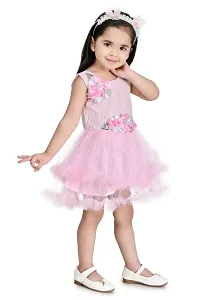 Baby Girls Funky Fashionable Silk Blend Frock For Festive  Party Wear-thumb4