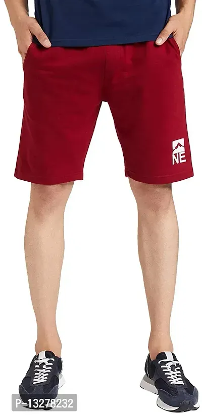 Stylish Red Cotton  Regular Shorts For Men