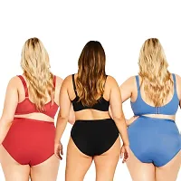 VESY Panties for Women Jumbo Size Plain Cotton Hipster Underwear Small to 10XL Panty (Pack of 3) (5XL, BBR)-thumb1