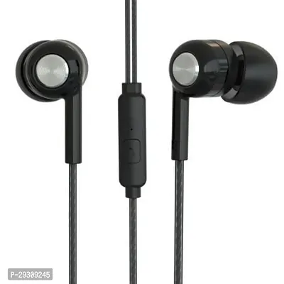 Stylish Black In-ear Wired Headphones With Microphone-thumb0