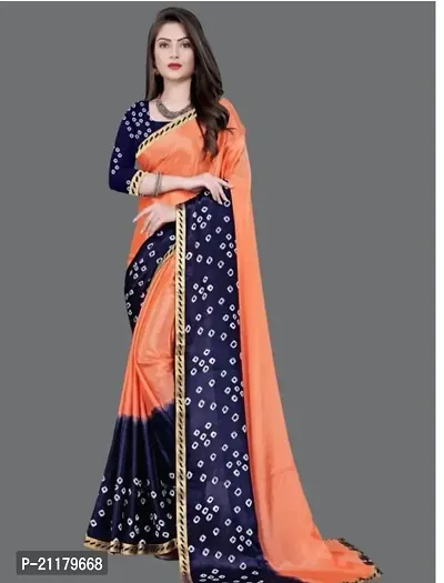 Fancy Turky Silk Saree with Blouse Piece for Women-thumb0
