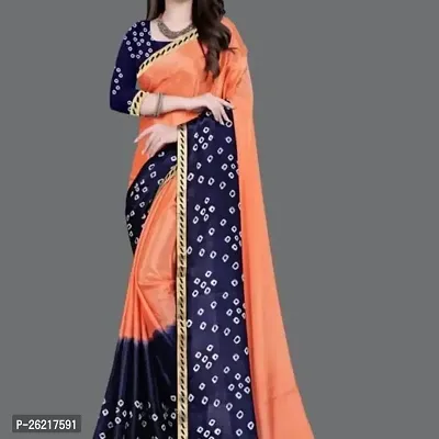 Classic Art Silk Printed Saree with Blouse piece for women-thumb0