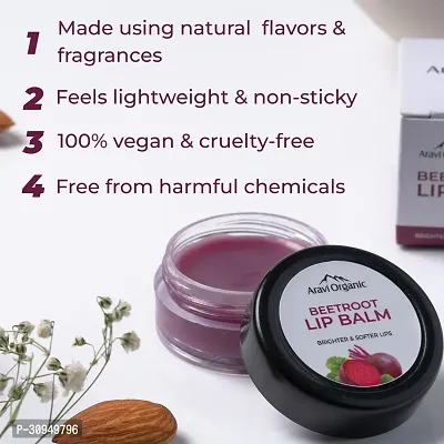 Aravi Organic Beetroot Lip Balm With BeetrootsShea Cocoa Butter  For Dry And Chapped Lips Beetroots Pack of 1 8 g-thumb3