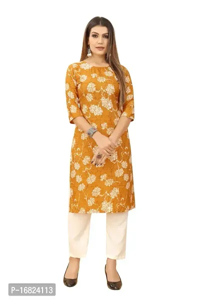 A-Line Beige  Crepe Kurta For Women-thumb0