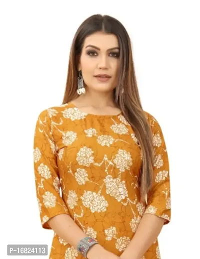 A-Line Beige  Crepe Kurta For Women-thumb2