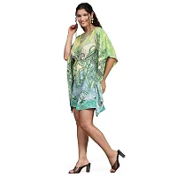 Stylish Multicoloured Crepe Abstract Print Kaftan Dress For Women-thumb1