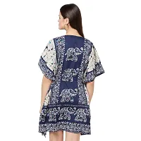 Stylish Multicoloured Crepe Animal Print Kaftan Dress For Women-thumb2