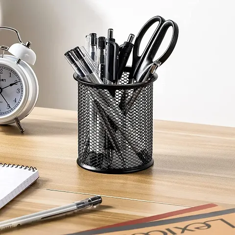 Black Pencil Holder/ Desk Organiser- Pack Of 1