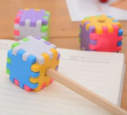 Cube Style Pencil Sharpener for Kids (Multicolour) -2 pc
