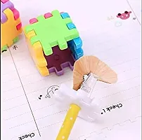 Cube Style Pencil Sharpener for Kids (Multicolour) -2 pc-thumb3