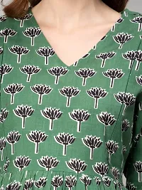 FMK Women Fit and Flare Viscose Rayon Maternity Dress (Medium, Green)-thumb3