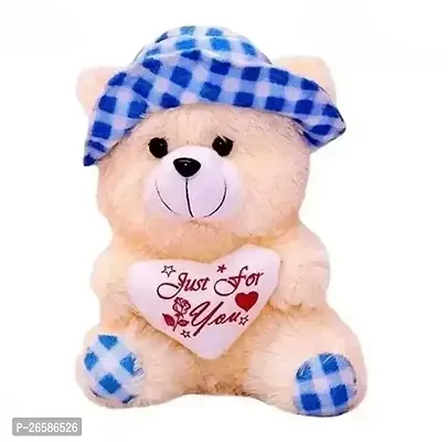 Cute Cotton Teddy Bear Soft Toy With Blue Cap Toys For Kids-thumb0