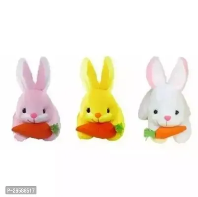 Cute Cotton Stuffed Rabbit Soft Toy-Toys For Kids- 3 Pieces