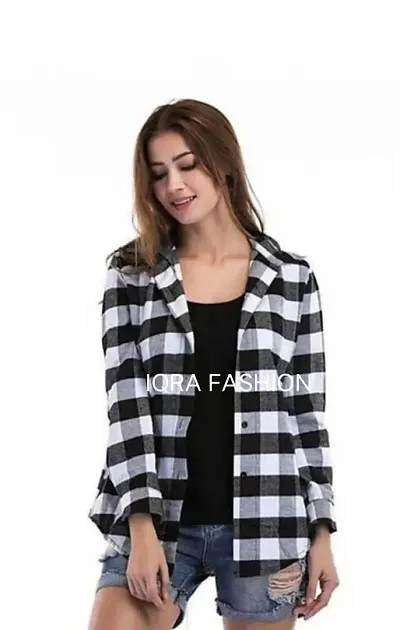 Trendy Casual Checked Shirt For Women