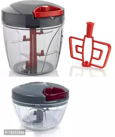 New 2 in 1 Handy Chopper with 3 Blades Tough Maker Mini Handy Chopper Pack of 2 550ML+900ML