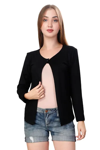 Alluring Solid Straight Shrug For Women