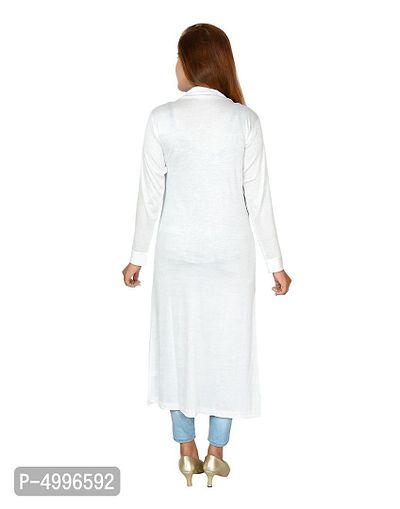 Stylish Cotton Full Sleeve Long Length White & Maroon Combo Shrug For Women (Pack Of 2)-thumb3