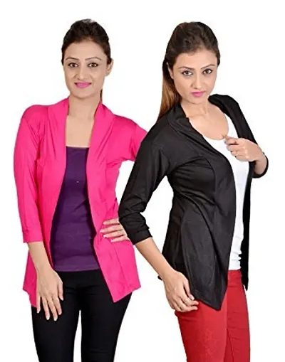 sweekash women's Long sleeve shrug (Combo pack of 2)