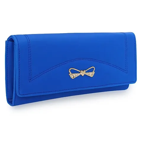 Fancy Solid Artificial Leather Clutches For Women