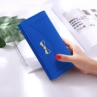 Fancy Royal Blue Artificial Leather Clutch For Women Girls-thumb1