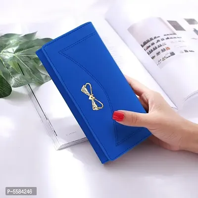 Fancy Royal Blue Artificial Leather Clutch For Women Girls-thumb2