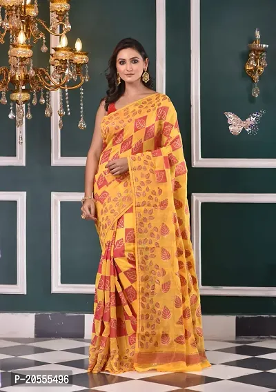 Stylish Cotton Silk Saree Without Blouse Piece For Women