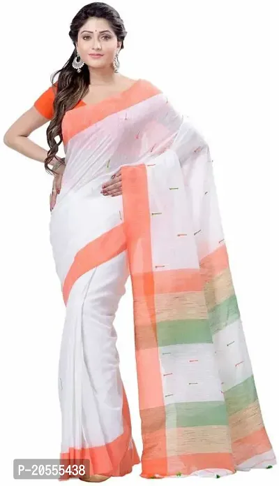 Stylish Cotton Saree With Blouse Piece For Women