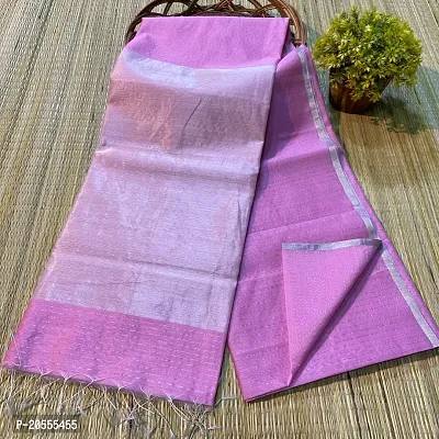 Stylish Cotton Silk Saree With Blouse Piece For Women