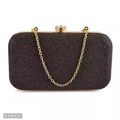 Stylish Black Canvas Solid Clutches For Women-thumb0