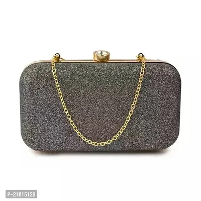 Stylish Grey Canvas Solid Clutches For Women