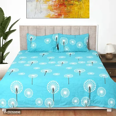 Classic Glace Cotton Printed Bedsheet with Pillow Covers