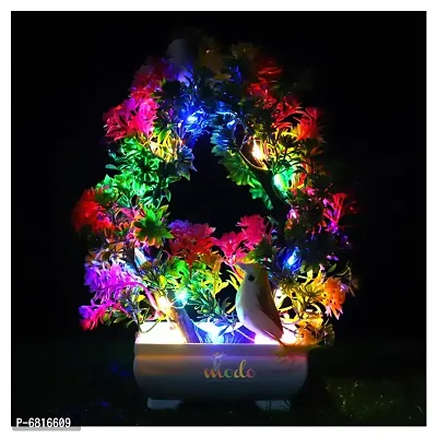 Artificial Bonsai Tree With Sparrow Living Room Dining Table Decor Home Office Party Decor Special Occasion Decor Festival Theme Decorative Multicolor Color With Led Light-thumb4