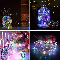 Bottle Lights with Cork, Mini Copper Wire, 20 LED Coin Cell Operated String Decorative Fairy Lights - Pack of 4 (Multicolor)-thumb1