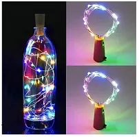 Bottle Lights with Cork, Mini Copper Wire, 20 LED Coin Cell Operated String Decorative Fairy Lights - Pack of 4 (Multicolor)-thumb3