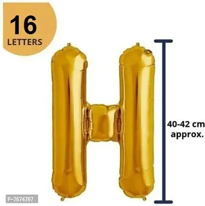 Modo Solid Golden HAPPY BIRTHDAY GANESHA Letter foil balloon for Ganesh Chaturthi decoration (Set of 20 Letters)-thumb3